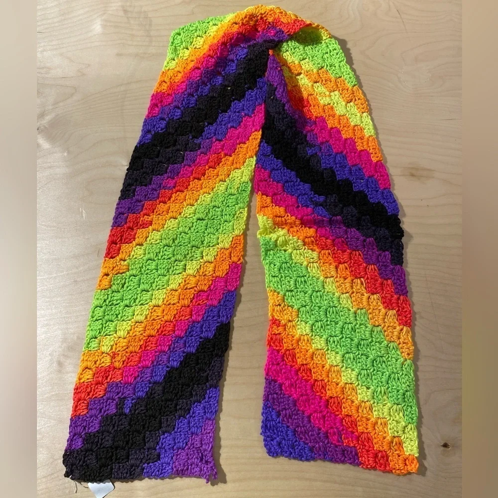 Colorful Crochet Scarf (OS)